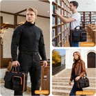 Large Tactical Bible Cover Case Double Layer Organizer Bag With Shoulder Strap