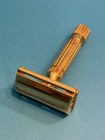 1940   s Gillette Gold Plated Aristocrat Safety Razor In Case