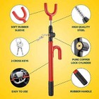 Steering Wheel Lock The Club Twin Hooks Anti Theft Universal Car Truck Van Suv