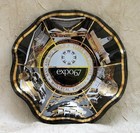 Expo67 Vintage Ruffled Dish   Ash Tray Set Montreal Quebec Canada World s Fair 