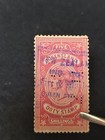 1892 Qld Queensland Qv 5 - Duty Stamp Nz Ic New Zealand Insurance Perfin