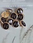 Tiny  Lot Of 10  Designer Button Chanel Button 10 Mm Replacement Gold Tone 