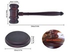 Black Gavel And Block  Handcrafted Wooden Set For Judge  Lawyer  Student  Auc   