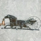 Antique Copper Sulky Horse And Jockey Rider Weathervane 32 Inch Needs Restored