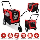 Pet Bike Stroller Trailer Cat Dog Bicycle Carrier Bicycle Cargo Trailer W canopy