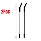 2pcs Stainless Steel Straws For 40oz Tumbler Cup - Replacement Straws Only