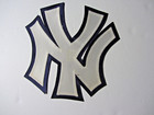 Vintage New York Yankees Large Ny Logo Satin Applique Patch Navy White Iron On