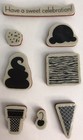 Stampin Up - Sweet Scoops - Stamps 120078 Set Of 8 Pieces Ice Cream Cone Cherry