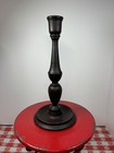 Vintage Wooden Candlestick Holder Dark Wood 11 1 4 Inches Tall