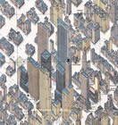 1962 Manhattan - New York City - Birds Eye View Map Original Bollman   41x32 