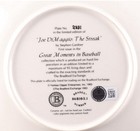 Joe Dimaggio Signed  the Streak  Plate New York Yankees Bas Loa Original