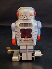 Wind Up Walking  ichiko  Style Tin Robot With Sparks Works   reproduction  