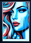 Aidan Flux   Hand Signed Authentic Print Framed   Large   Coa   American Woman