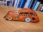 Very Nice Vintage 1930 s Marx Tin Litho Orange Wind Up Tricky Taxi  3