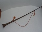 Vintage Marked India Copper   Brass Bugle Plus Marked India Long Horn 37 1 2 