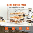 2 3-tier Commercial Acrylic Pastry Bakery Display Case With Rear Door Access