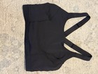 Lululemon Black Crossback Wireless Stretch Sports Bra Pullover Size 8