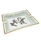 Hermes Ashtray Porcelain Bird Pattern By Laurent Excellent Gift