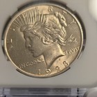 1923  1 Peace Dollar Philadelphia Business Strike 90  Silver Km 150 Coin