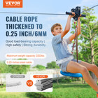 Vevor 160 Ft Zip Line Kit For Kids Adult Trolley Slackers Zipline Up To 330 Lb