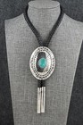 Turquoise   Sterling Silver Bolo Tie - Charlie John