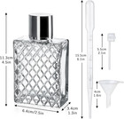 6 Pack Refillable Spray Bottles Perfume Atomizer  100ml 3 4oz Glass Empty Fine M