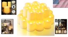 Warm White 12-pack Flameless Votive Candles - Battery Included For Convenience