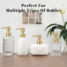 2 Pack Brushed Gold 304 Stainless Steel Soap Dispenser Pump Replacement