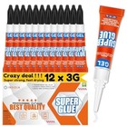 12-pack Super Glue Gel Clear     3g Strong Non-drip Adhesive For Plastic Metal