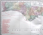 Rand Mcnally Commercial Atlas Map Page Of Florida 1913 With Railroad Lines