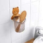 Wall Mounted Toothpaste Holder No Drill Suction Cup Plastic Storage Organiz L5j7