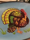 Vintage Mid Century Turkey Serving Tray Made In Japan Vibrant Retro Turkey Tray