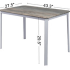 5 Piece Dining Table Set Table With 4 Chairs Kitchen Breakfast Furniture Gray
