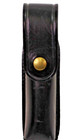 New Black Leather 6   Flashlight Or Mace Oc Canister Duty Belt Holder Brass Snap