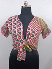Women s Cotton Printed Tie Knot Wrap Kantha Summer Beach Top Wholesale Mix Lot