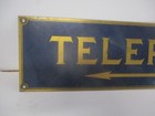 Western Electric Telephone Sign -brass - 16 x 4  Left Pointing Arrow