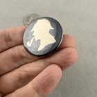 Vintage Sherlock Holmes Silhouette Black   White 1 5  Pinback Button  61424