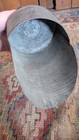 Antique Early Primitive Handmade Metal Tin Scoop 11  Patina