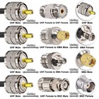 Ham Radio Coax Cable 50 Ohm rg58 Coaxial 49 2ft uhf Pl259 49 2ft  Black 