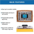 Ovation 56 Eco Egg Incubator With Automatic Egg Turning Control  Digital Disp   