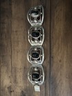 Vintage Signed Taxco Mexico 925 Sterling Hinged Cuff Bracelet 4 Oval Onyx