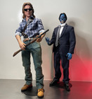 1 6 They Live Custom Roddy Piper John Nada   Alien 2 Figure Lot W Parts   Stands