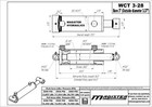 Hydraulic Cylinder Welded Double Acting 3  Bore 28  Stroke Cross Tube 3x28 New