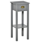 Homcom 2-tier Night Stand With Drawer  Narrow End Table With