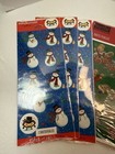 Lot Of 6 Packs Vintage Christmas Hallmark  Carlton And Other Stickers Sealed