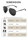 2 Pcs Aviator Sunglasses For Adult Polarized Driving Classic Shades Uv400 Protec