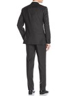 Luciano Natazzi Mens 2 Button Birdseye Two Piece Suit Modern Fit Jacket
