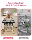 2-in-1 Shopping Cart Cover And Cushy High Chair For Baby  Gray 