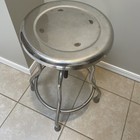 Vintage Stainless Steel Swivel Medical  Stool