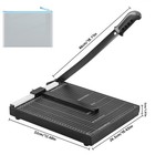 Heavy Metal Base Duty A4 Guillotine Paper Cutter-12-sheet Capacity Guillotiner